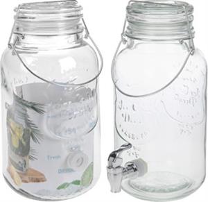 Saftdispenser, lemonadedispenser, mostdispenser med patentlåg og tappehane, 4 liter, 1 stk